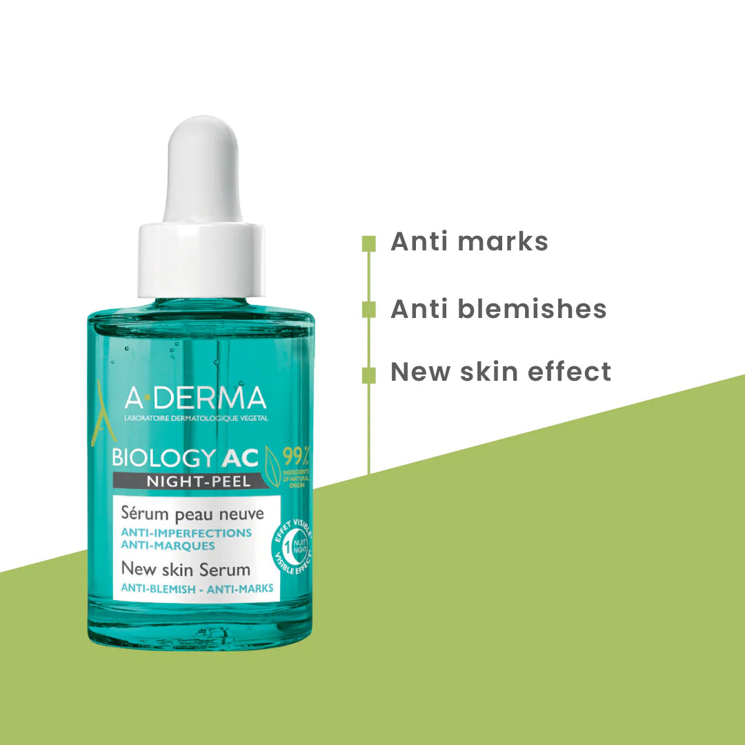 A-derma Biology AC Night Peel Anti-Blemish Serum 30ML — image 3