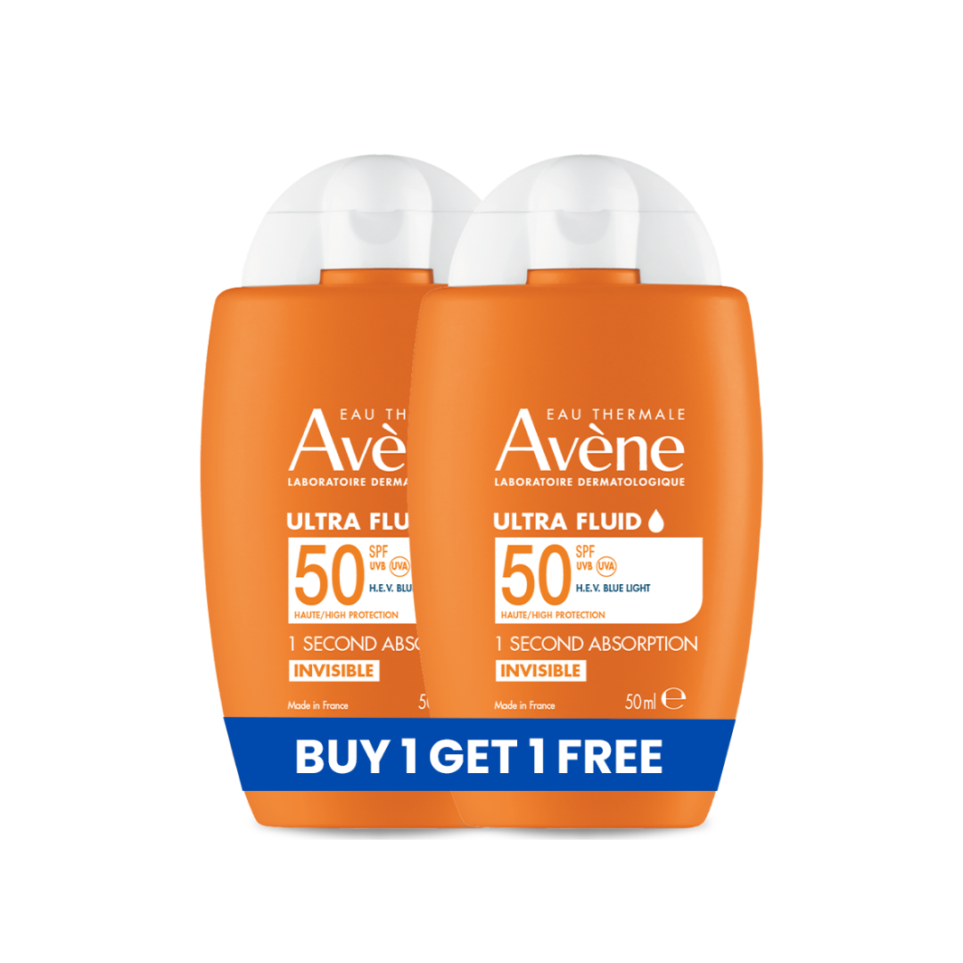 Buy 1 Get 1 Avène Ultra Fluid Invisible SPF50+ Sunscreen 50ml