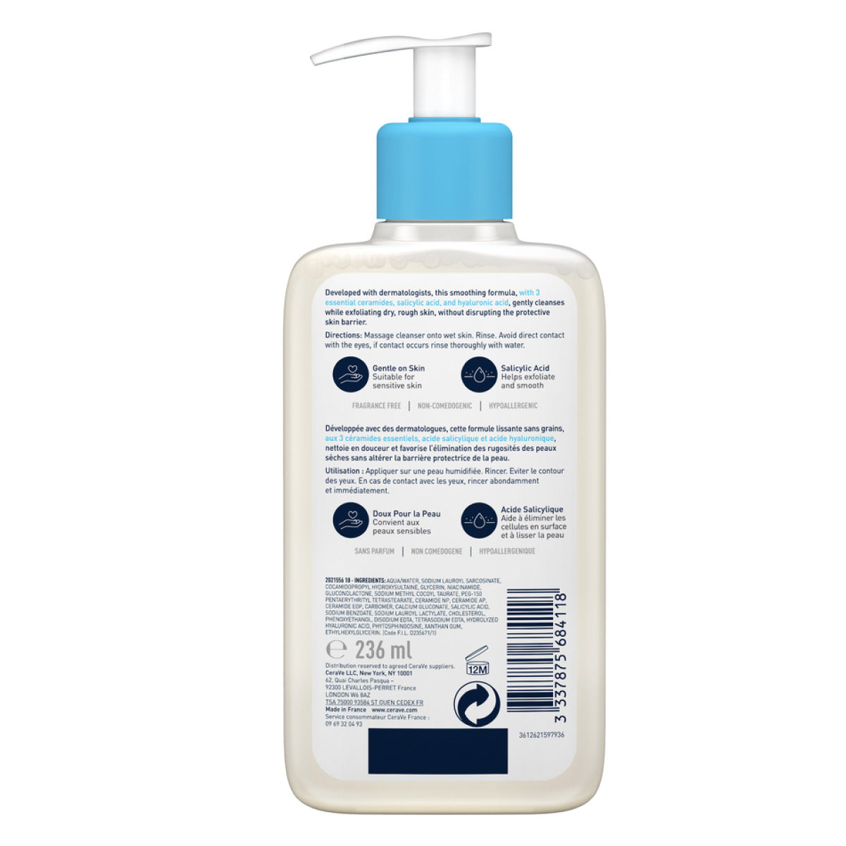 CeraVe Smoothing Cleanser For Dry, Rough, and Bumpy Skin 236ml — image 3