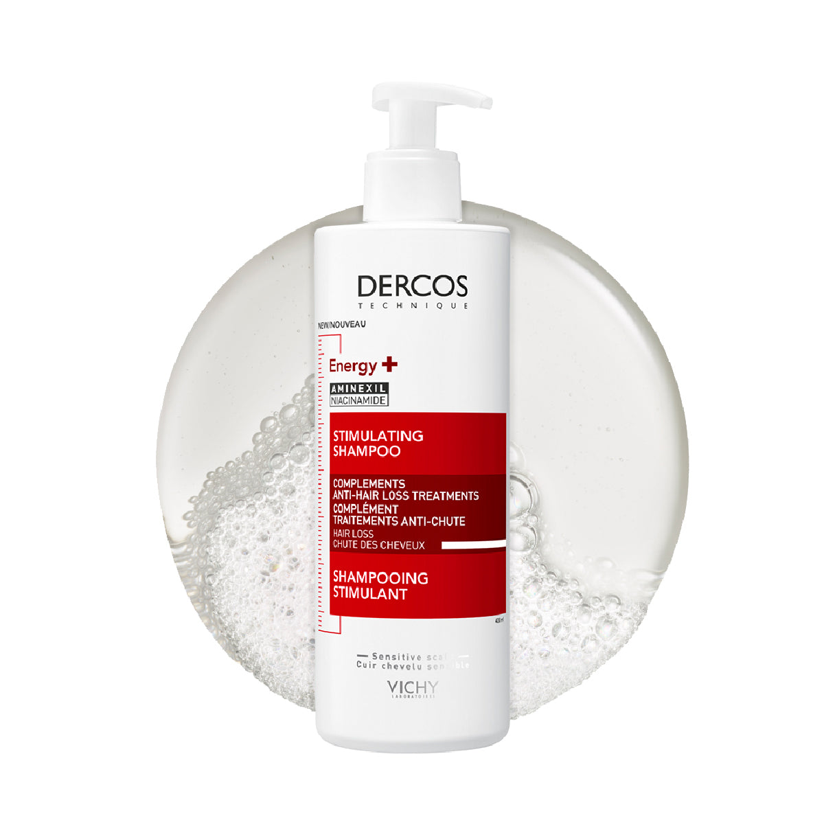 Vichy Dercos Energy + Stimulating and Anti Hair Loss Shampoo with Aminexil for Men & Women 200ml — image 2