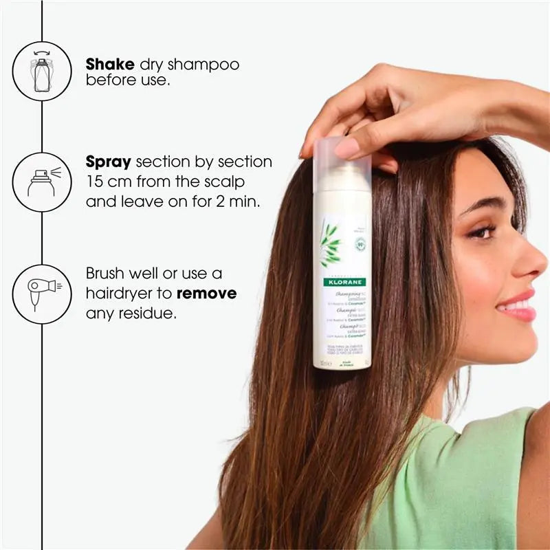 Klorane Dry Shampoo with Oat Milk 150ML — image 5
