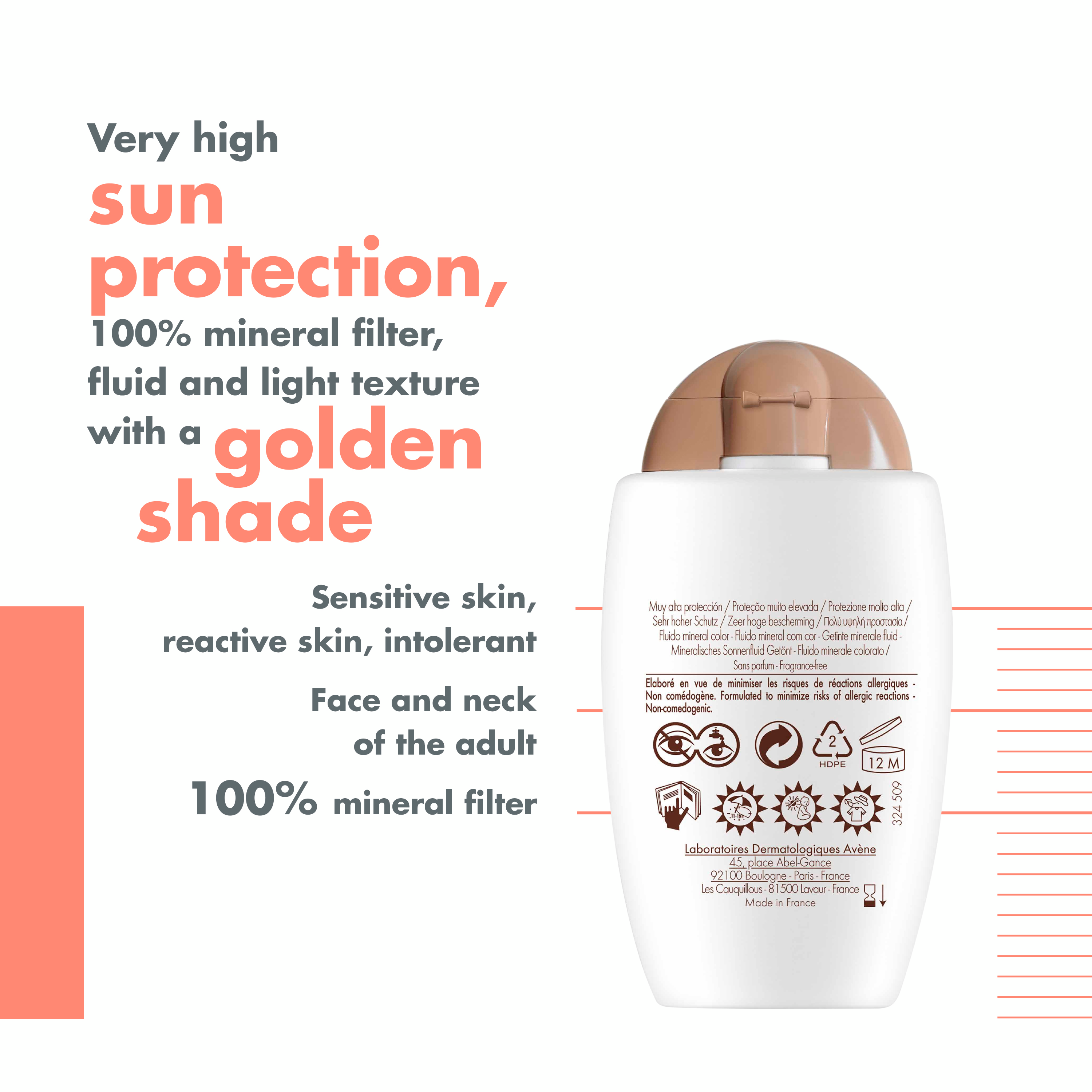 Avène Very High Protection Fluid Mineral SPF50 Tinted 40ML — image 2