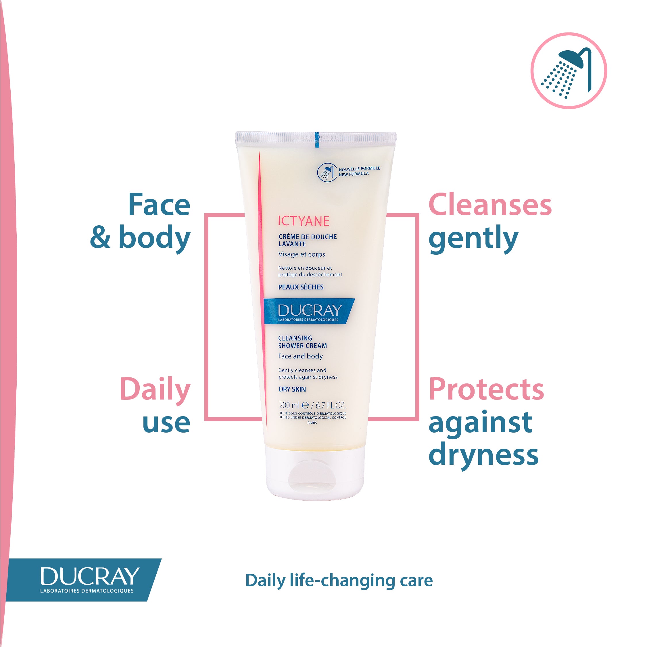 Ictyane Cleansing Shower Cream for Dry Skin 200ML — image 4