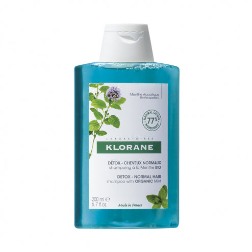Klorane Detox-Normal Hair Shampoo with Mint 200ml