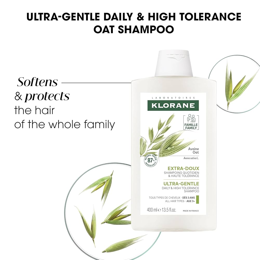 Klorane Ultra-Gentle Daily & High Tolerance Shampoo with Oat 400ml — image 2