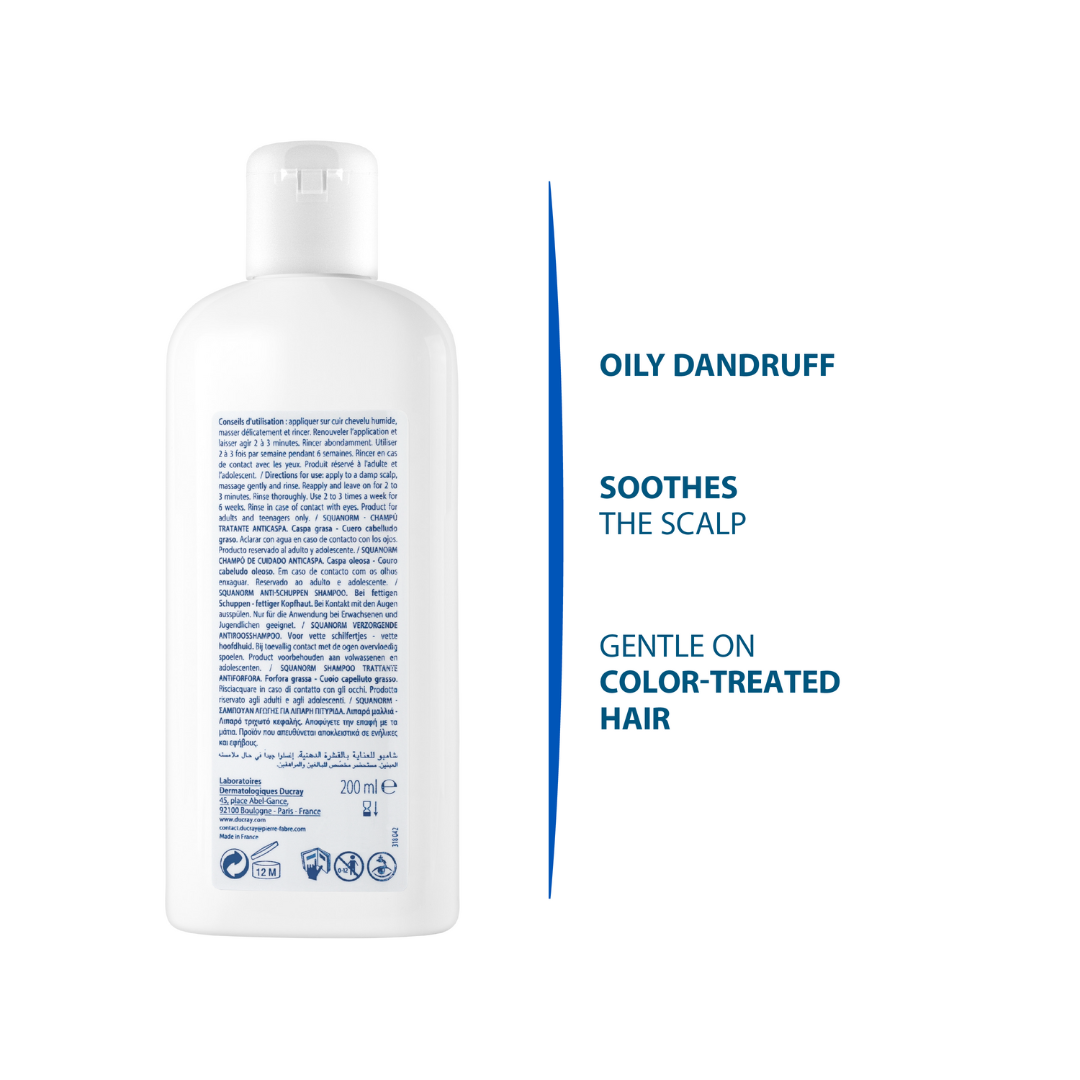Ducray Kelual squanorm anti-dandruff treatment shampoo - Oily dandruff — image 2